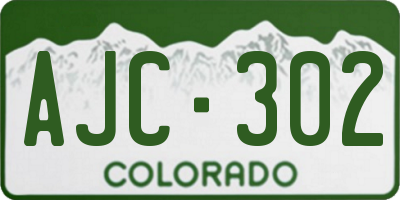 CO license plate AJC302