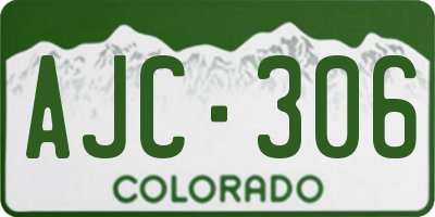 CO license plate AJC306