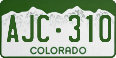 CO license plate AJC310