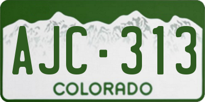 CO license plate AJC313
