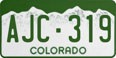CO license plate AJC319