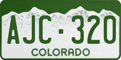 CO license plate AJC320