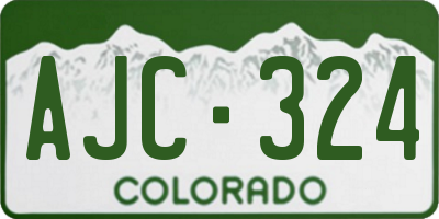 CO license plate AJC324