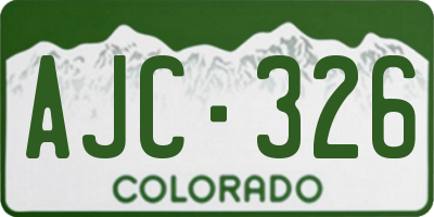 CO license plate AJC326