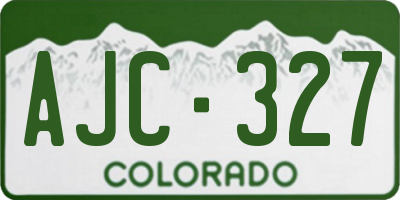 CO license plate AJC327