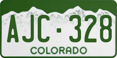 CO license plate AJC328
