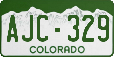 CO license plate AJC329
