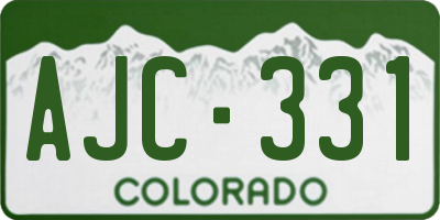CO license plate AJC331