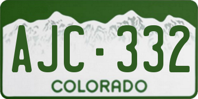CO license plate AJC332