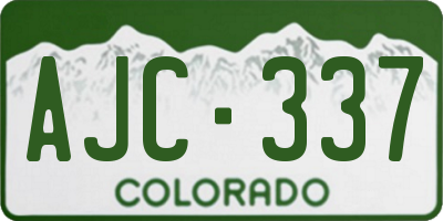 CO license plate AJC337