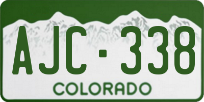 CO license plate AJC338