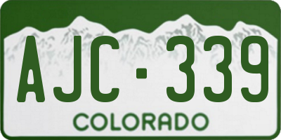 CO license plate AJC339