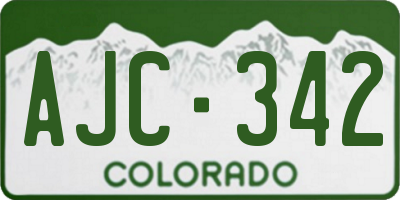 CO license plate AJC342