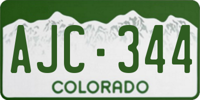 CO license plate AJC344