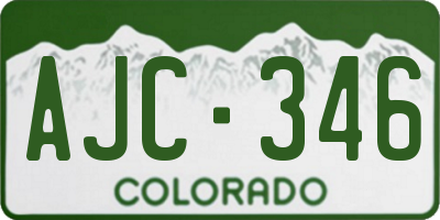 CO license plate AJC346