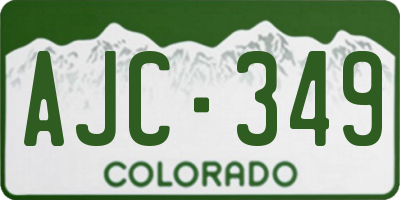 CO license plate AJC349