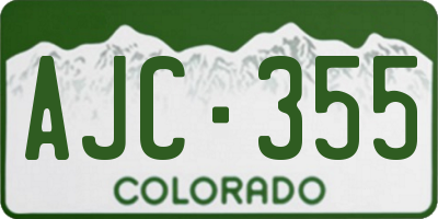 CO license plate AJC355