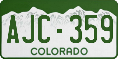 CO license plate AJC359