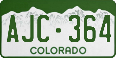 CO license plate AJC364