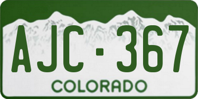 CO license plate AJC367