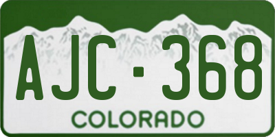 CO license plate AJC368