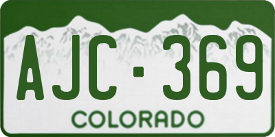 CO license plate AJC369