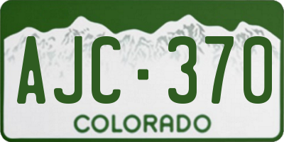 CO license plate AJC370