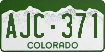 CO license plate AJC371