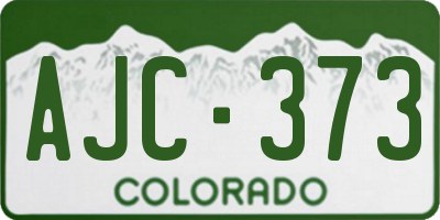 CO license plate AJC373