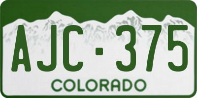CO license plate AJC375