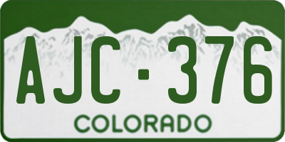 CO license plate AJC376