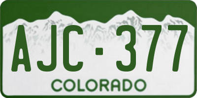 CO license plate AJC377