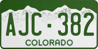 CO license plate AJC382