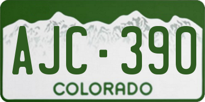 CO license plate AJC390