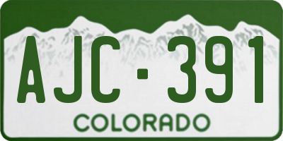 CO license plate AJC391
