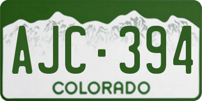 CO license plate AJC394