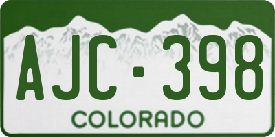 CO license plate AJC398