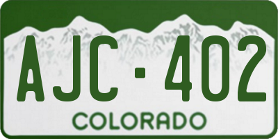 CO license plate AJC402