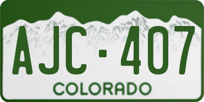 CO license plate AJC407