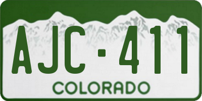 CO license plate AJC411