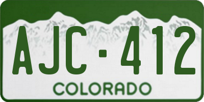 CO license plate AJC412