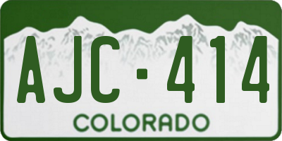 CO license plate AJC414