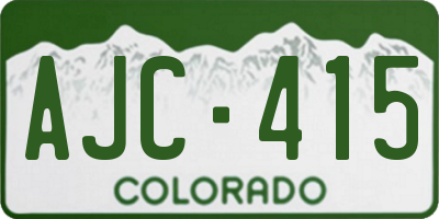 CO license plate AJC415