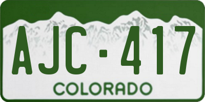 CO license plate AJC417