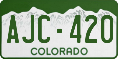 CO license plate AJC420
