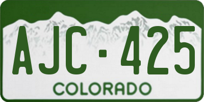 CO license plate AJC425