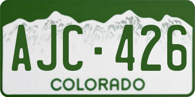 CO license plate AJC426