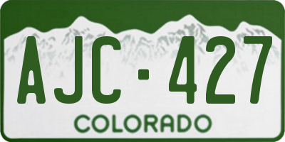 CO license plate AJC427