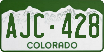 CO license plate AJC428