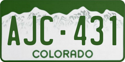 CO license plate AJC431